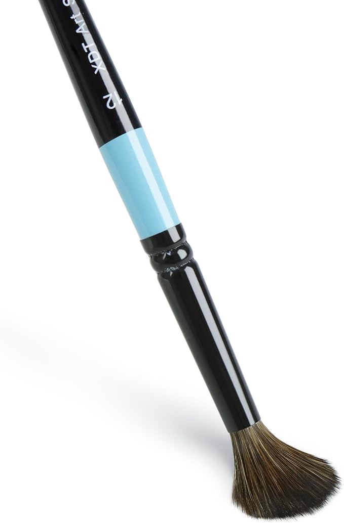 XDT#990 Round Watercolor Artist Paint Brush 6 Piece Set Soft Natural Hair for Watercolor & Acrylic & Oil