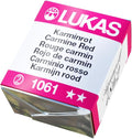Lukas 1862 Aquarell Artists' Watercolor Pans, Carmine Red Half Pan - Vibrant Professional Grade Watercolor Paint - Easy-to-Wet, Intense Color, Long-lasting - Ideal for Professional Watercolorists