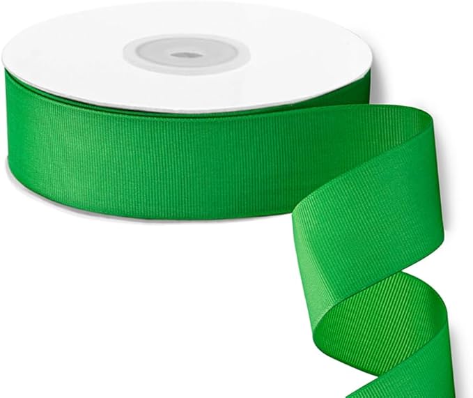 LIUYAXI 1-1/2" X 50 Yards Solid Green Grosgrain Ribbon, Perfect for Crafts, Wedding Decor, DIY Hair Accessories, Sewing, Gift Package Wrapping and More