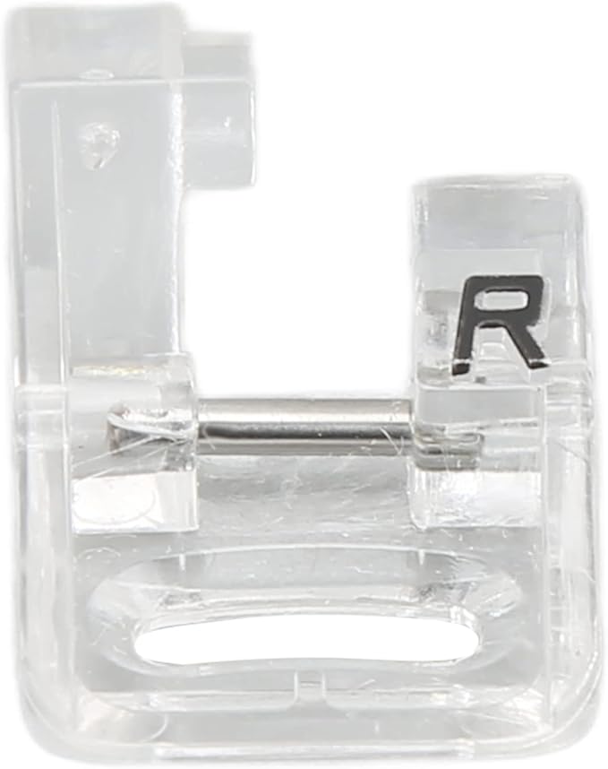 R Presser Foot, Wear Transparent Texture Plastic Material Leather Presser Foot for Viking Embroidery Machine Designs Accessories