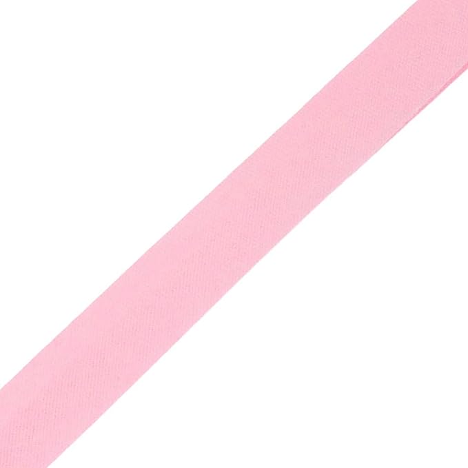 Mandala Crafts 55 Yards 1/2 Inch Pink Double Fold Bias Tape for Sewing - Bias Binding Tape for Quilting Binding, Hemming, Seam, and Fabric Piping