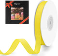 LIUYAXI 1/2" X 50 Yards Solid Yellow Grosgrain Ribbon, Perfect for Crafts, Wedding Decor, DIY Hair Accessories, Sewing, Gift Package Wrapping and More