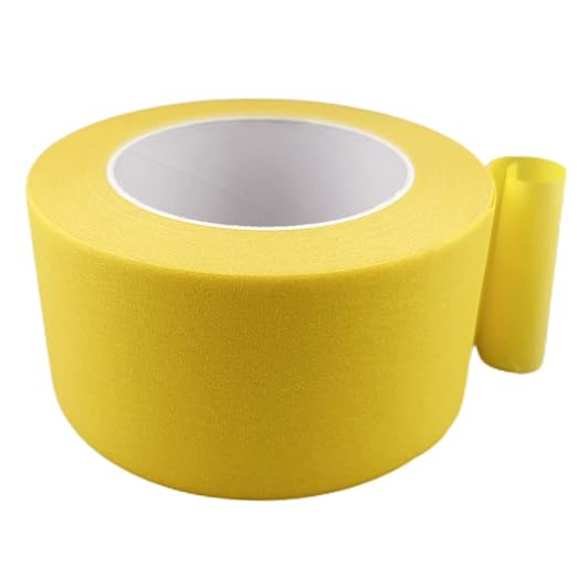 Wide Masking Tape, Yellow Painters Tape for Home, Office, School Stationery, DIY Art, Crafts, Labeling (3 Inch X 55 Yards)