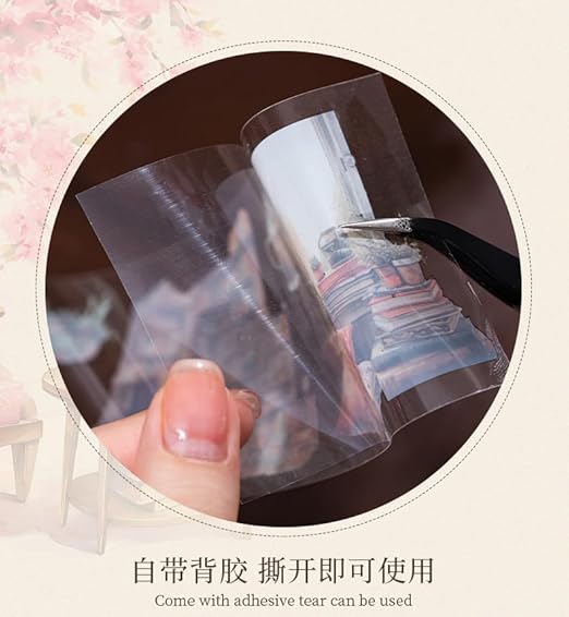Alideco 6pcs Decorative Adhesive Tapes Vintage Literary Girl Corner of Life PET Tape Great for Bullet Journal Supplies, Arts, Scrapbook, DIY Crafts, Planners (shenghuodejiaoluo)