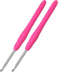 2Pcs 3.75mm Crochet Hooks, Ergonomic Crochet Hook for Arthritis and Beginners, Extra Long, Smooth, Comfortable (Size F / 3.75mm)