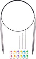 Circular Knitting Needles 32inches/80cm,Size US 10.5(6.5mm) Stainless Steel Round Knitting Needles for Handmade Knitting DIY