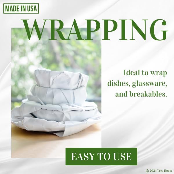 Tree House Packing Paper for Moving – 540 Newsprint Packing Paper Sheets – 27” x 17” Paper for Packing Dishes, Shipping, and Moving Supplies – Recyclable Movers’ Paper – Made in USA
