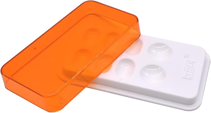 Angzhili 1 Piece Dental Palette with Cover,8 Slot Dental Resin Palette,Resin Shading Box for Mixing Resin Placement,Dental Lab Equipment