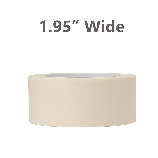 Lichamp Wide Masking Tape 2 inches, White Masking Tape Bulk Multi Pack, General Purpose & High Performance, 1.95 inches x 55 Yards x 4 Rolls (220 Total Yards)