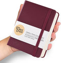 Hardcover 96Pages Blank Sketch Book for Drawing, Small 5.7x4.1 Pocket Journal Notebook for Travel, 180gsm Thick Paper Diary Notebooks for Work, PU Cover Memo for Writing. Wine Red
