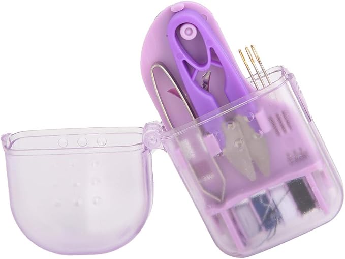 Travel Sewing Kit Mini, Portable Needle and Thread Kit Emergency Sewing Kit Travel Sewing Kit For Adults Plastic Scissors Sewing Needles Thread Buttons for Sewing,Crafts,Yarn