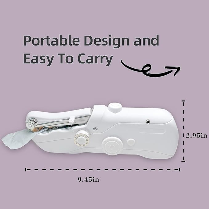Handheld Sewing Machine, Portable Mini Sewing Machines for Beginners, Quick Stitching with Accessory Kit, Electric Sewing Machine for DIY Projects at Home or Travel