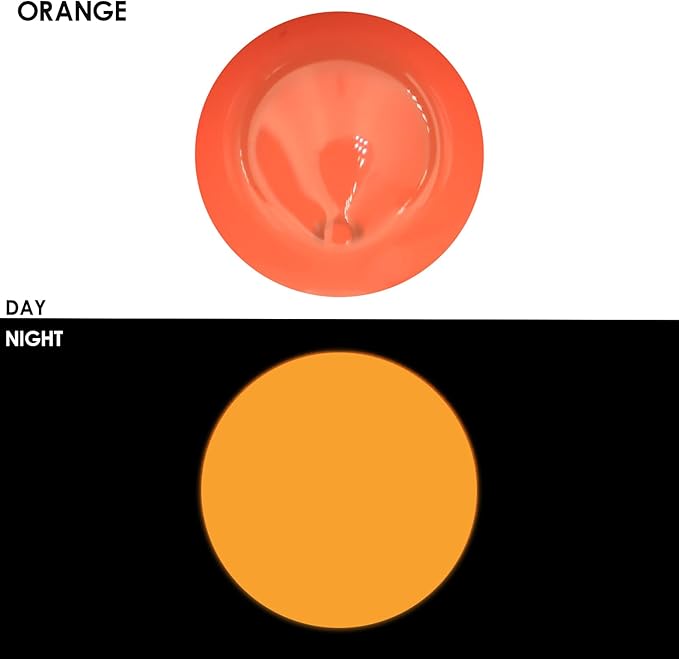 Artecho Glow in the Dark Paint, Neon Orange Paint (120ml / 4.05oz) Tubes, Art Craft Paints for Canvas, Rock, Stone, Wood, Fabric, Art Supplies