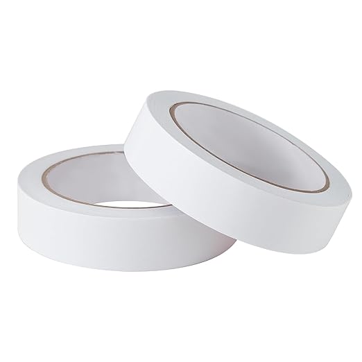 1" 2 Rolls Double Sided Adhesive Sticky Tape for Arts, DIY, Card Making, Crafts, Photography, Scrapbooking, Gift Wrapping, Office School Stationery Supplies, Home Supplies (Width: 25mm)
