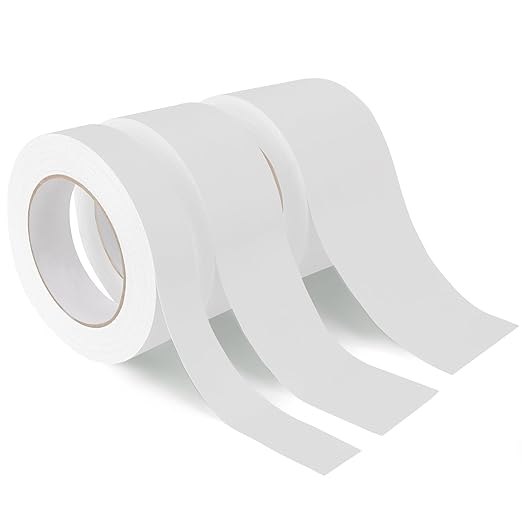 yeload White Gaffers Tape 3 Pack - 1", 2", 3" - 90FT Waterproof, No Residue, Non-Reflective, Easy Tear - Multipurpose Gaff Tape for Photography, Filming, Stage, Production, Masking, Flooring, Gym