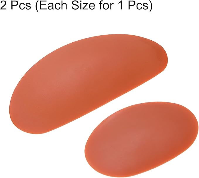 HARFINGTON 2pcs Pottery Ribs Soft Silicone Rubber Clay Ceramic Sculpting Tools for Finishing Shaping and Smoothing Removing Finger Marks Small & Large
