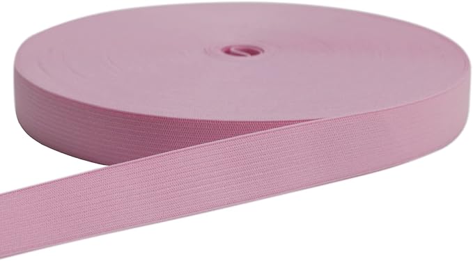 Pink Knit Elastic Band for Sewing 20mm 4/5 inch 40 Yards Flat High Elasticity Straps- Wide Stretchy Knit Elastic Bands for Pants-Waistband-Wigs-Bedspread-DIY Sewing Crafts