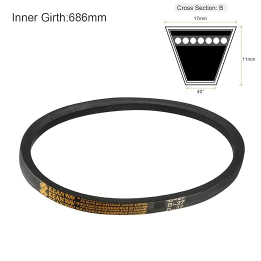 uxcell B-27 V-Belts 27" Inner Length, B-Section Rubber Drive Belt