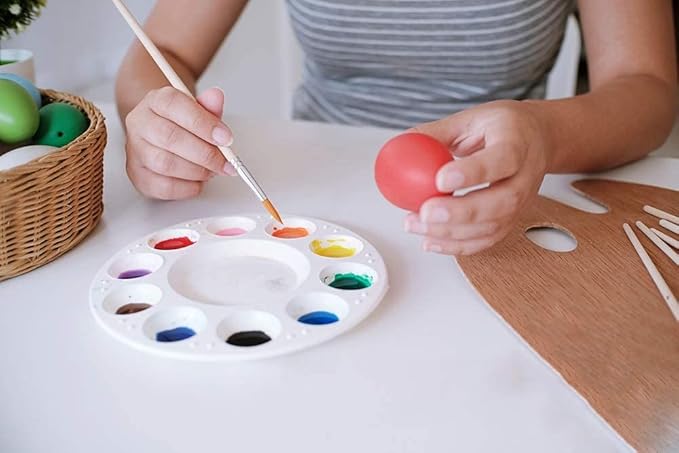 Paint Tray Palettes, Plastic White Palettes for Kids & Students,Paint Tray for Art Class,Craft DIY or Have a Birthday Painting Party-8pcs