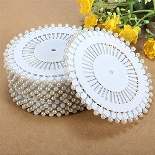 DECORA 480 Pieces Silver Round Pearl Head Straight Pins for Hand Crafts and Sewing Projects Decoration.