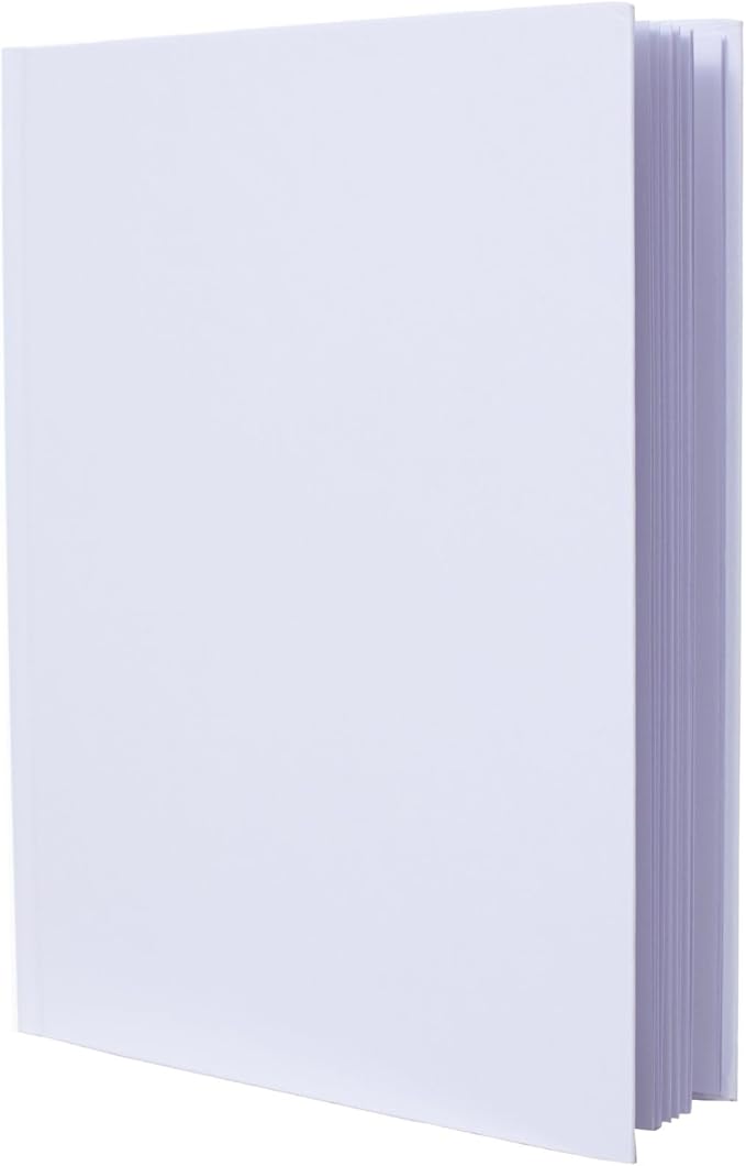 24 Pack Hardcover Blank Book,6x8 Inch Unlined Sketchbook Journal - 18 Sheets/36 Pages Each, Bulk Pack of White Hardcover Blank Books for Writing, Drawing Make Your Own Book, Multi-Purpose for Students & Adults