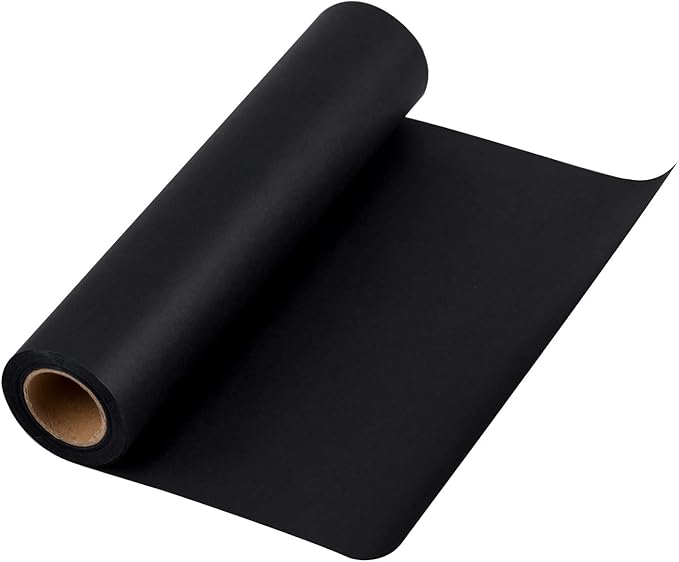 RUSPEPA Black Kraft Paper Roll - 12 inches x 100 feet - Recyclable Paper Perfect for for Crafts, Art,Small Wrapping, Packing, Postal, Shipping, Dunnage & Parcel