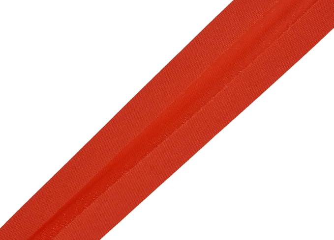 Mandala Crafts 55 Yards 1/4 Inch Red Double Fold Bias Tape for Sewing - Bias Binding Tape for Quilting Binding, Hemming, Seam, and Fabric Piping