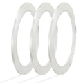 MECCANIXITY Whiteboard Tape 1/8" x 72 Yard Pinstripe Graphic Chart Line Grid Marking Tapes for Classroom Office Dry Erase Board Art, Clear, Pack of 3