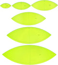 BENECREAT 6PCS Horse Eye Quilting Templates Set, 1" 2" 3" 4" 5" 6" Bright Yellow Reusable Acrylic Quilting Template with Film Protection for Woodworking, Quilting Sewing Needlework Craft, Hole: 3mm