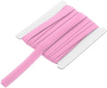 MECCANIXITY 1/2 Inch Double Fold Bias Tape Continuous Bulk Cotton Bias Tape for Sewing Seaming Quilting Hemming Binding Crafts (Pink 12 Yards)