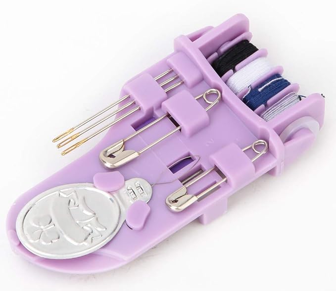 Travel Sewing Kit Mini, Portable Needle and Thread Kit Emergency Sewing Kit Travel Sewing Kit For Adults Plastic Scissors Sewing Needles Thread Buttons for Sewing,Crafts,Yarn