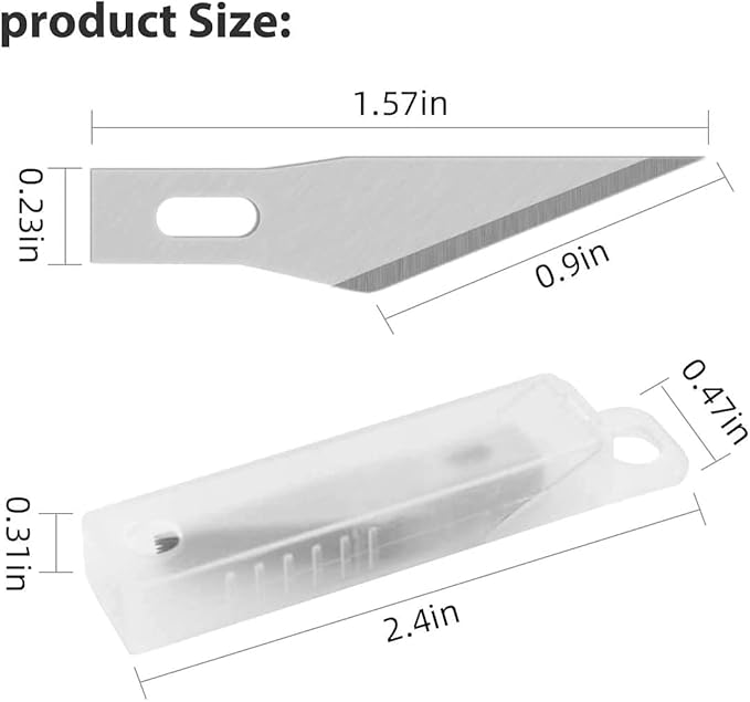 DIYSELF 23 Pack Craft Knife Precision Hobby Knife Kit, 1 Exacto Knife with 20 Spare Art Knife Blades for Art, Scrapbooking, Stencil, 8" x 6" Cutting Mat