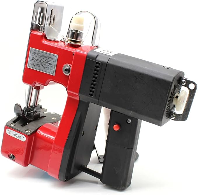 Bag Closer Machine Electric Handheld Sewing Machine 110v 190w High Strength Fast Speed Portable Electric Sewing Tool for Logistics Companies, Large Factory Warehouses And Other Bag Sealing Use.