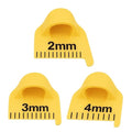 Edge Stitch Lock and Sewing Gauge-Sewing Gauge-Edge Sewing Lockranding Tool-Needle Gauge Quilting Ruler for Straight & Curved Seams for Beginners,Professional Sewers - 2/3/4 Mm, 3 Pcs,Plastic (Yellow)