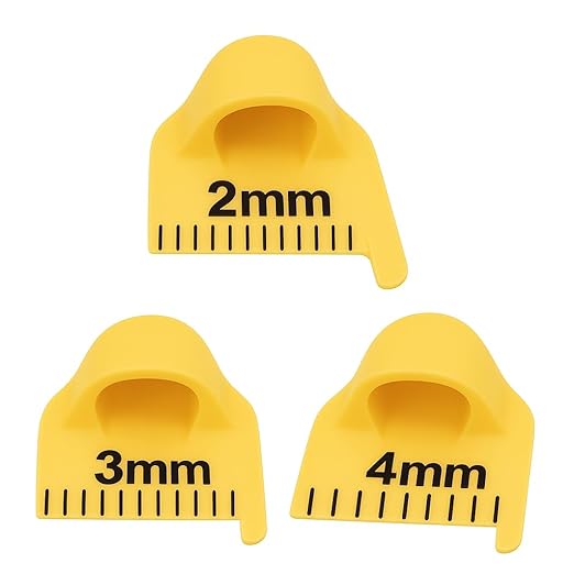 Edge Stitch Lock and Sewing Gauge-Sewing Gauge-Edge Sewing Lockranding Tool-Needle Gauge Quilting Ruler for Straight & Curved Seams for Beginners,Professional Sewers - 2/3/4 Mm, 3 Pcs,Plastic (Yellow)