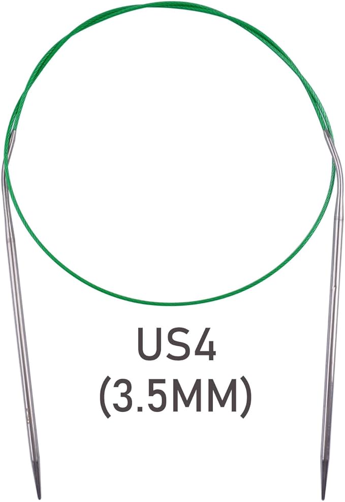 Circular Knitting Needles 32inches/80cm,Size US 4.0(3.5mm) Stainless Steel Round Knitting Needles for Handmade Knitting DIY