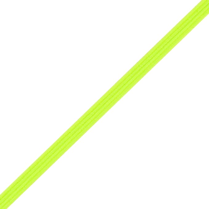 Mandala Crafts 3mm 50 Yds Roll of Lime Green Elastic Bands for Sewing - 1/8 Flat Elastics Cord - 1 8 Inch Braided Stretch Straps for Crafting