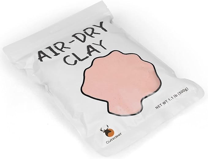 Cutedeer Skin Air Dry Clay, 1.1lb Foam Modeling Clay, Soft Squishy Molding for Kids Adults, Arts & Crafts Project Slime Supplies(1.1lb - 1 Pack, Skin)