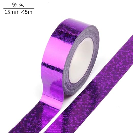 Glitter Prism Tape Strong Adhesive Holographic Sparkle Washi Tape Reflective Glitter Sparkle Tape Sparkle Decorative Tape Sparkle Masking Tape Glitter Crafting Tape (8 Rolls, 0.6in x16.5ft)