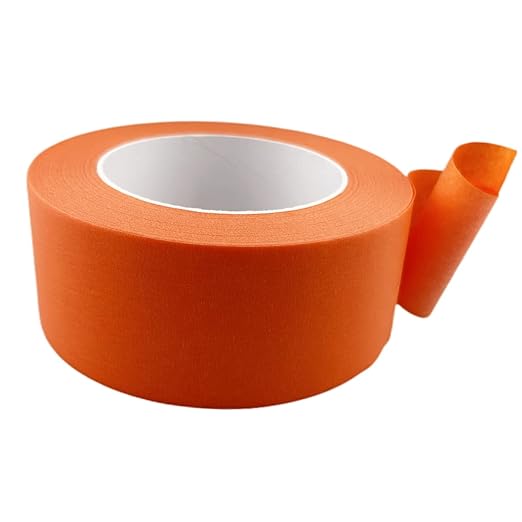 2 Inch Orange Wide Masking Tape, Orange Painters Tape for Home, Office, School Stationery, DIY Art, Crafts, Labeling (2 Inch X 55 Yard)