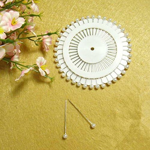 DECORA 480 Pieces Silver Round Pearl Head Straight Pins for Hand Crafts and Sewing Projects Decoration.