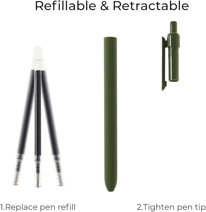 Y YOMA 4 Pcs Fine Point 0.5mm Gel Pen Black Ink Retractable Ballpoint Pen Smooth Writing Quick Dry Gel Pens Cute Aesthetic Pen Pastel Refillable Pen for School Home Office Supplies, Leaf Green