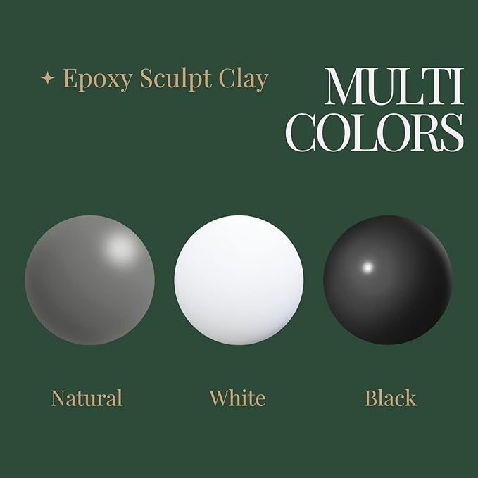Smalltongue AB Epoxy Sculpt Clay, 2 Part Modeling Compound (A & B) 2 Pound, Epoxy Sculpture Modeling Paste Clay, for Modeling, Repair, Fill Up Retrofit and Sculpture, White