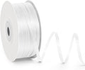 1/8" Wide x 100 Yards Single Face Polyester Satin Ribbon, Satin Ribbon for Crafts, Gift, Hair Bows, Wedding Party Decoration, Bow Making & Other Projects (White)