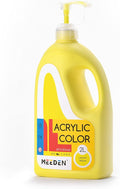 MEEDEN Lemon Yellow Acrylic Paint with Pump Lid, 1/2 Gallon (2L /67.6 oz.) Heavy-Body Non-Toxic Rich Pigment Color, Perfect for Art Class, Wall Painting, Painting Party & Creative DIY