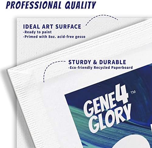 Canvases for Painting Super Value 8 x 10 inch-40 Pack, Artist Blank Canvas Boards- Oil & Acrylic Painting Canvas Panels