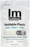 InstaMorph | Thermoplastic Beads, Meltable Polymorph Pellets | Lightweight Modeling Compound for DIY Crafts, Sculpting, Cosplay Accessories | Temporarily Repair | White, 6oz