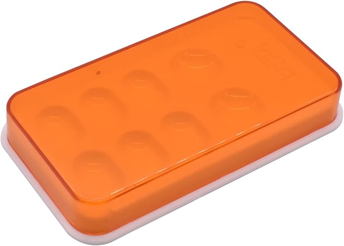 Angzhili 1 Piece Dental Palette with Cover,8 Slot Dental Resin Palette,Resin Shading Box for Mixing Resin Placement,Dental Lab Equipment