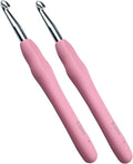 Mdoker 8mm 2PCS Crochet Hook Ergonomic Handle Crochet Hook Needles for Arthritic Hands,Extra Long Crochet Hooks for Beginner Crocheting Yarn(8mm)