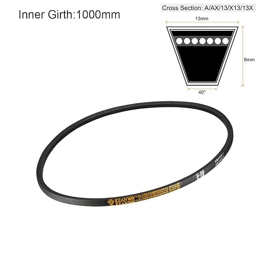 uxcell A39 Drive V-Belts 39" Inner Length 13mm Width 8mm Thick JIS Standard A-Section Rubber Drive Industrial Transmission Belt